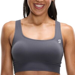 ✨️NWT✨️ Peloton Gray Seamless Square Neck Bra, Size XS/S